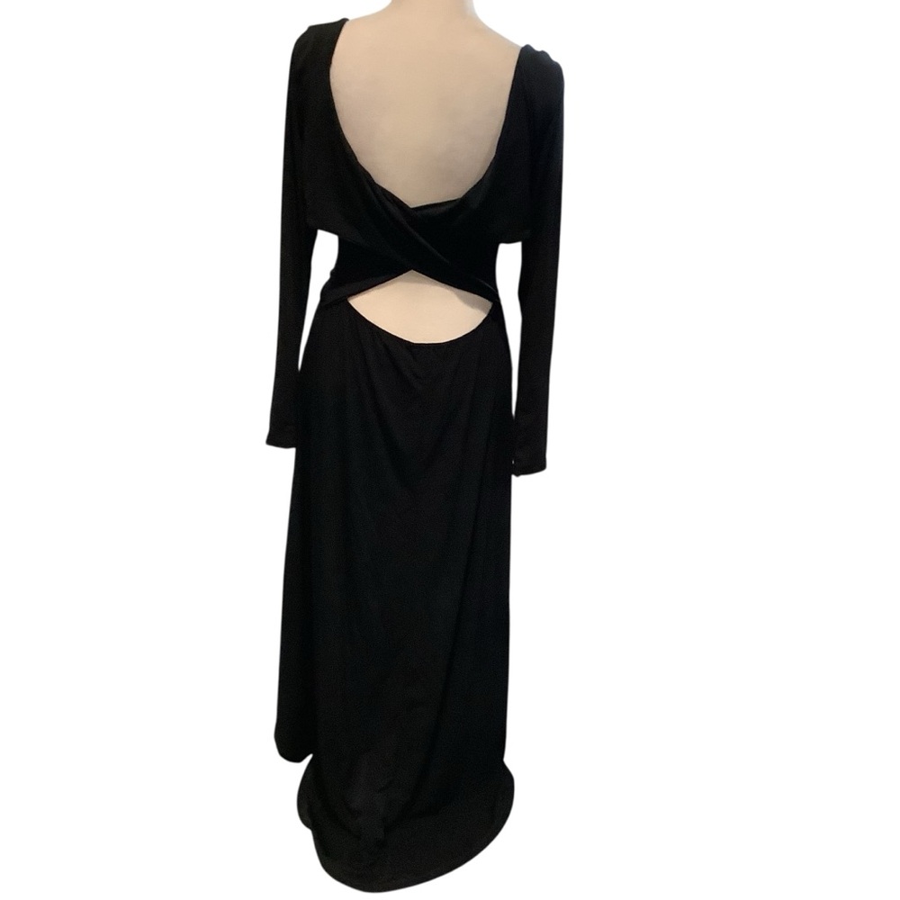 VENUS Black Sexy Backless Long Sleeve Dress Size M